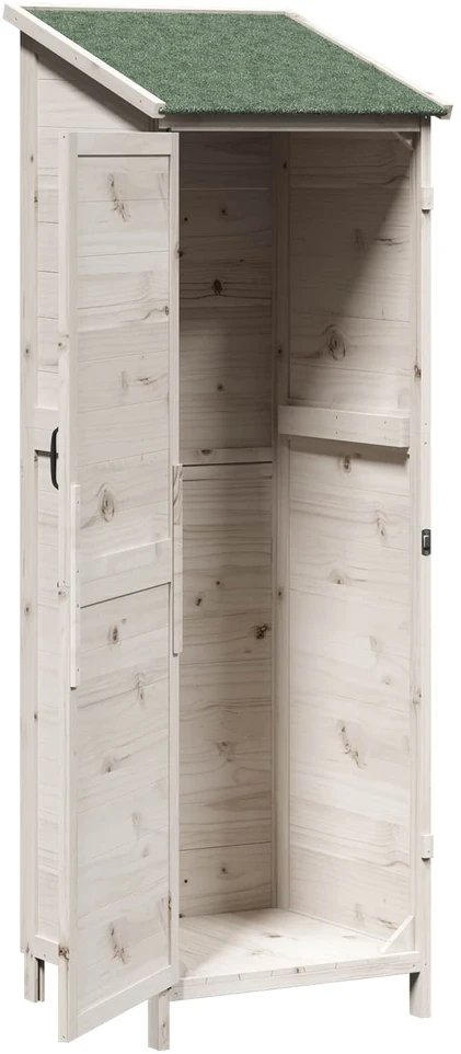 Sodo Sandėlys Balta 59,5 x 56 x 176,5 cm Kietasis pušinis medis
