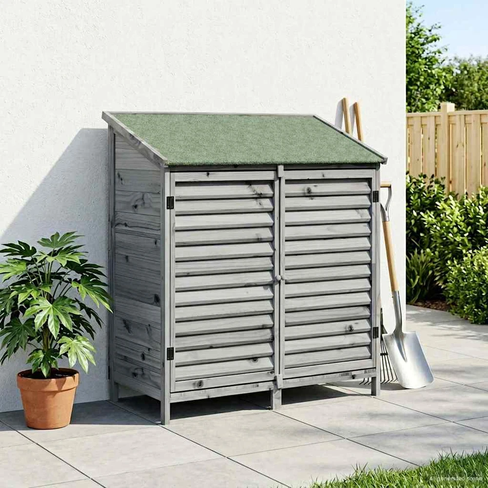 Sodo Sandėlys Pilka 106 x 56 x 113,5 cm Kietasis pušinis medis