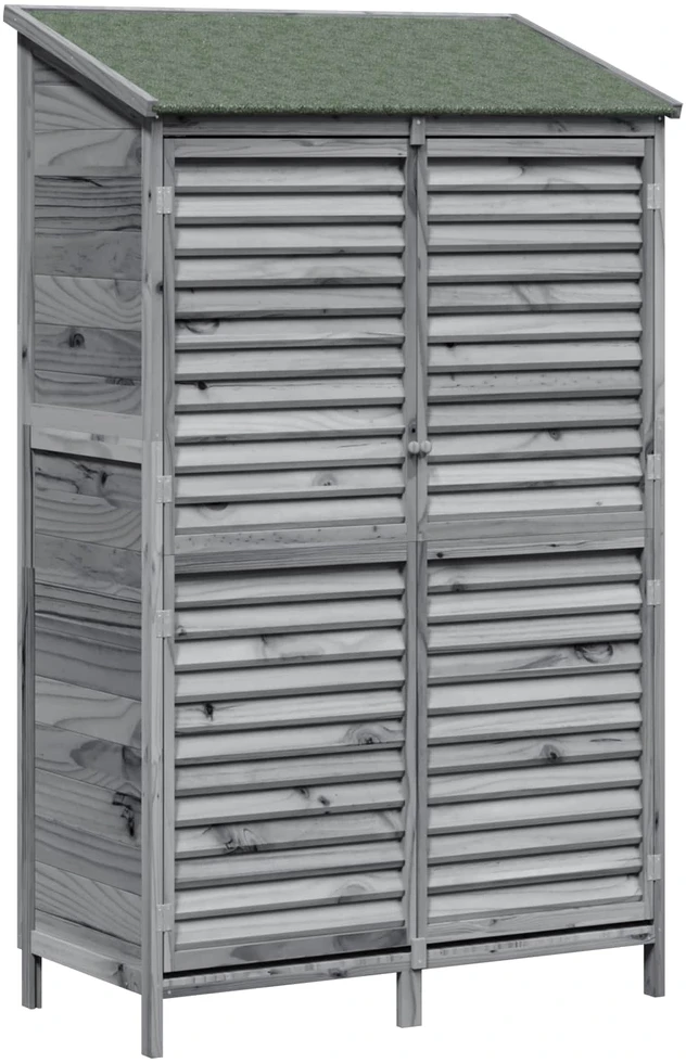 Sodo Sandėlys Pilka 106 x 56 x 176,5 cm Kietasis pušinis medis