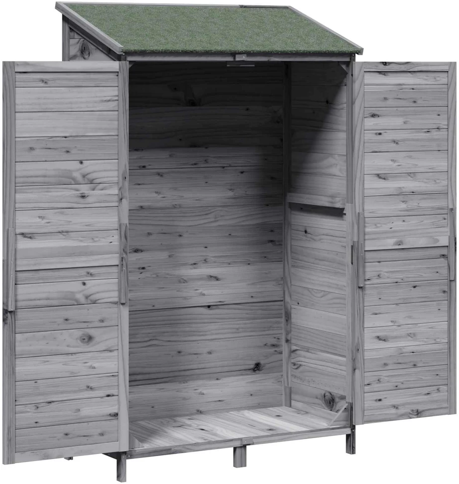 Sodo Sandėlys Pilka 106 x 56 x 176,5 cm Kietasis pušinis medis