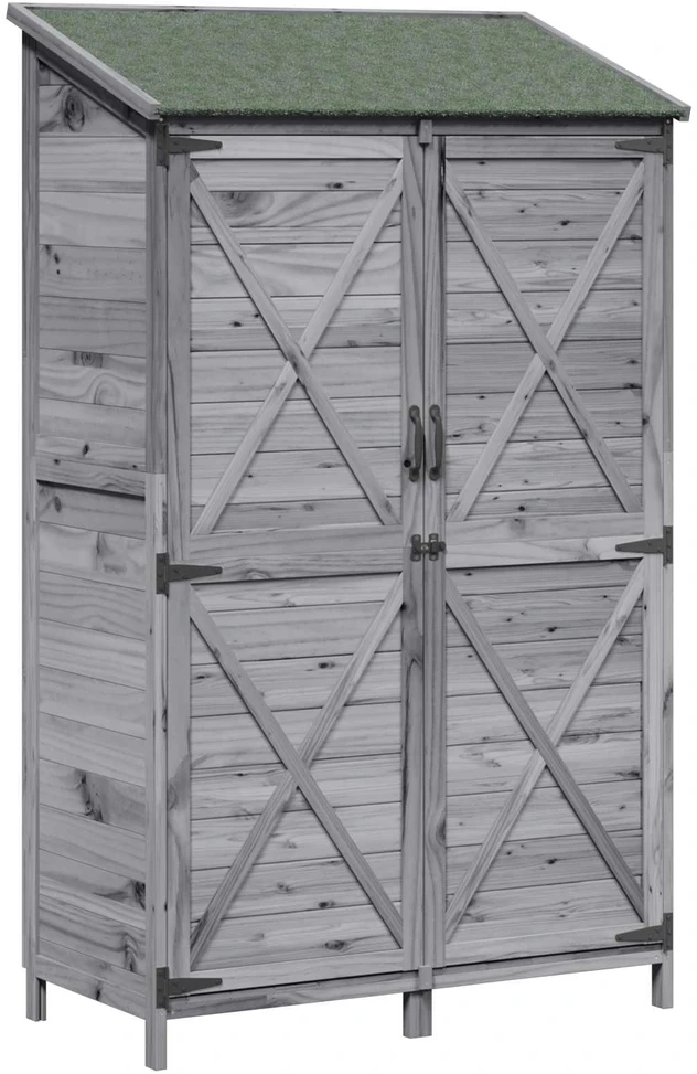 Sodo Sandėlys Pilka 106 x 56 x 176,5 cm Kietasis pušinis medis