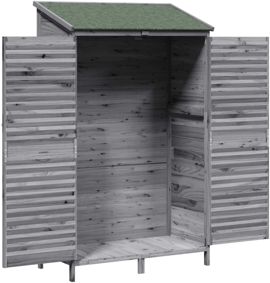 Sodo Sandėlys Pilka 106 x 56 x 176,5 cm Kietasis pušinis medis