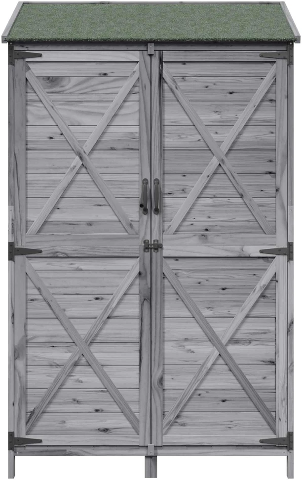 Sodo Sandėlys Pilka 106 x 56 x 176,5 cm Kietasis pušinis medis