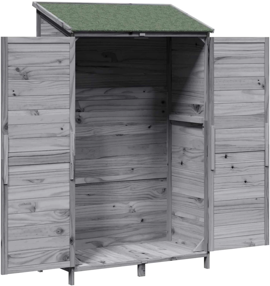 Sodo Sandėlys Pilka 106,5 x 56 x 176 cm Kietasis pušinis medis