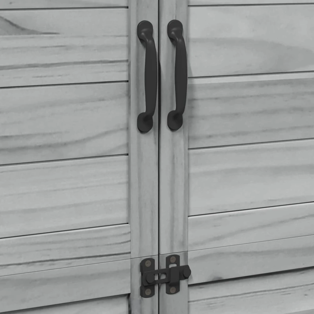 Sodo Sandėlys Pilka 106,5 x 56 x 176 cm Kietasis pušinis medis