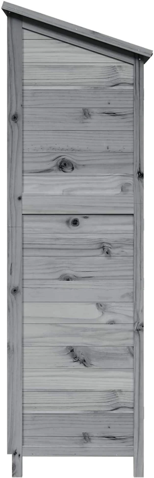 Sodo Sandėlys Pilka 59 x 56 x 176 cm Kietasis pušinis medis