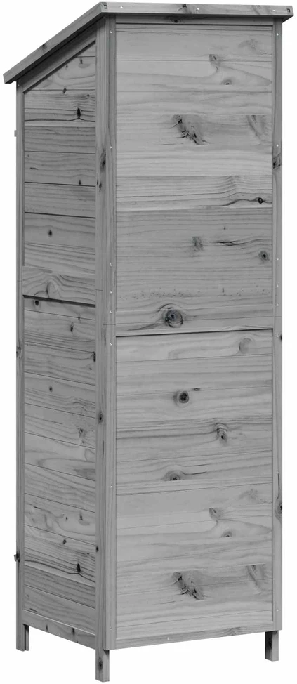 Sodo Sandėlys Pilka 59 x 56 x 176 cm Kietasis pušinis medis