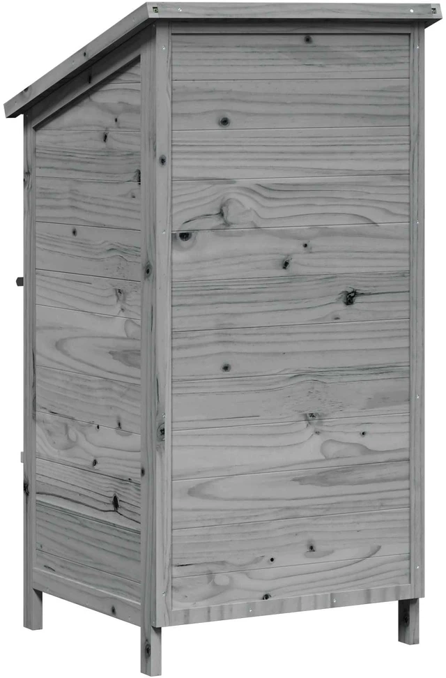 Sodo Sandėlys Pilka 59,5 x 56 x 113,5 cm Kietasis pušinis medis