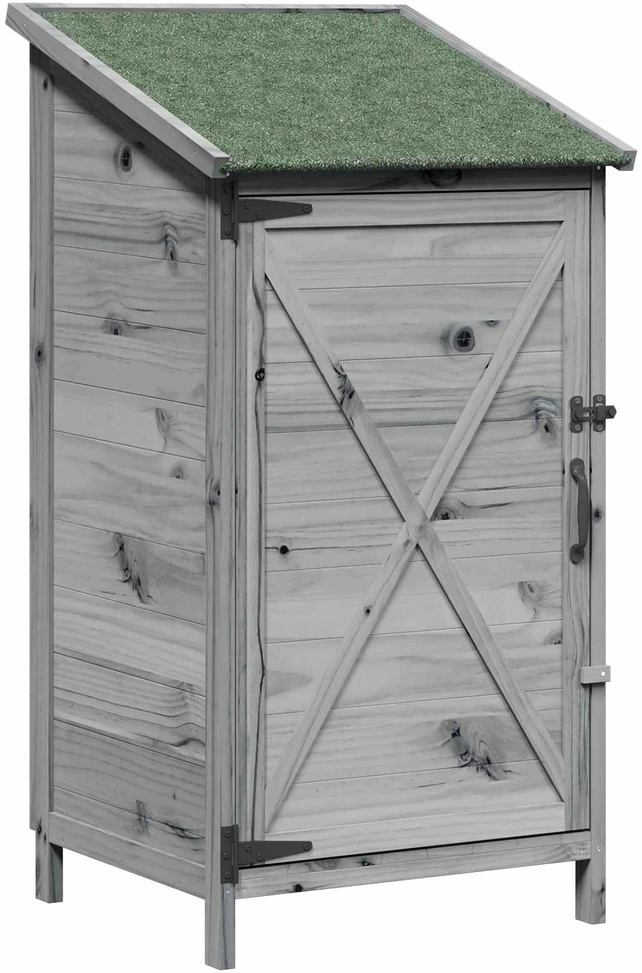 Sodo Sandėlys Pilka 59,5 x 56 x 113,5 cm Kietasis pušinis medis