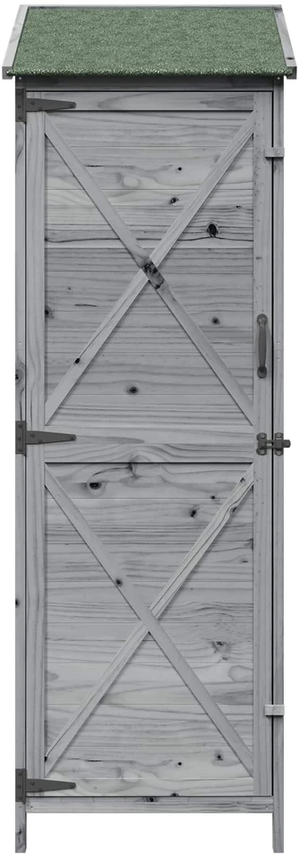 Sodo Sandėlys Pilka 59,5 x 56 x 176,5 cm Kietasis pušinis medis