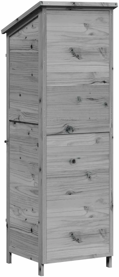 Sodo Sandėlys Pilka 59,5 x 56 x 176,5 cm Kietasis pušinis medis
