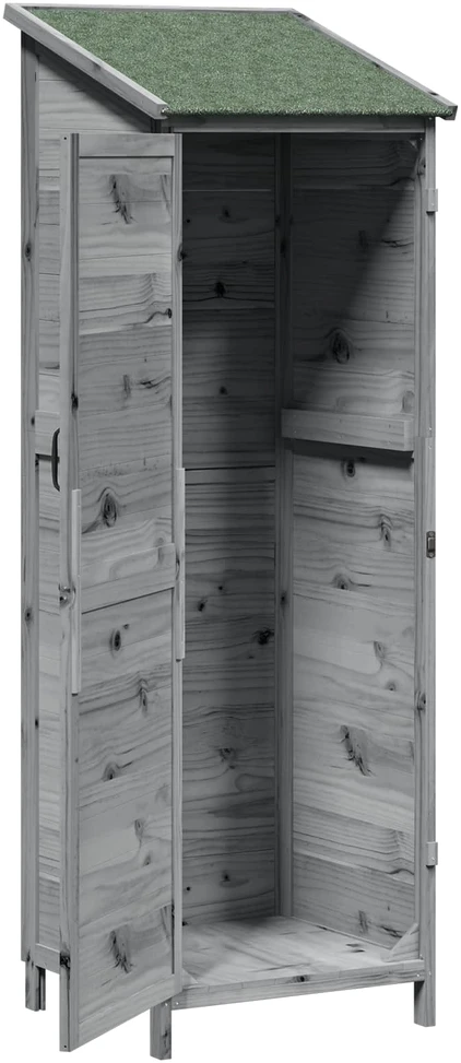 Sodo Sandėlys Pilka 59,5 x 56 x 176,5 cm Kietasis pušinis medis