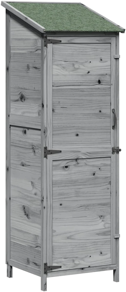 Sodo Sandėlys Pilka 59,5 x 56 x 176,5 cm Kietasis pušinis medis