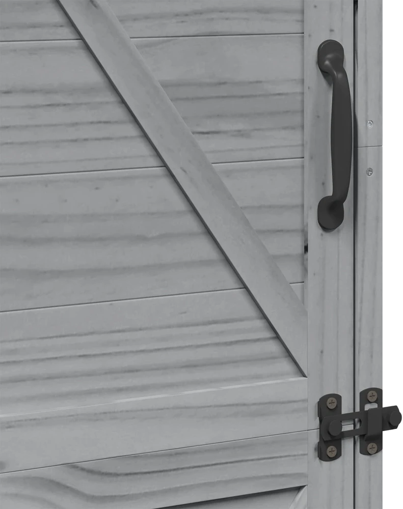 Sodo Sandėlys Pilka 59,5 x 56 x 176,5 cm Kietasis pušinis medis