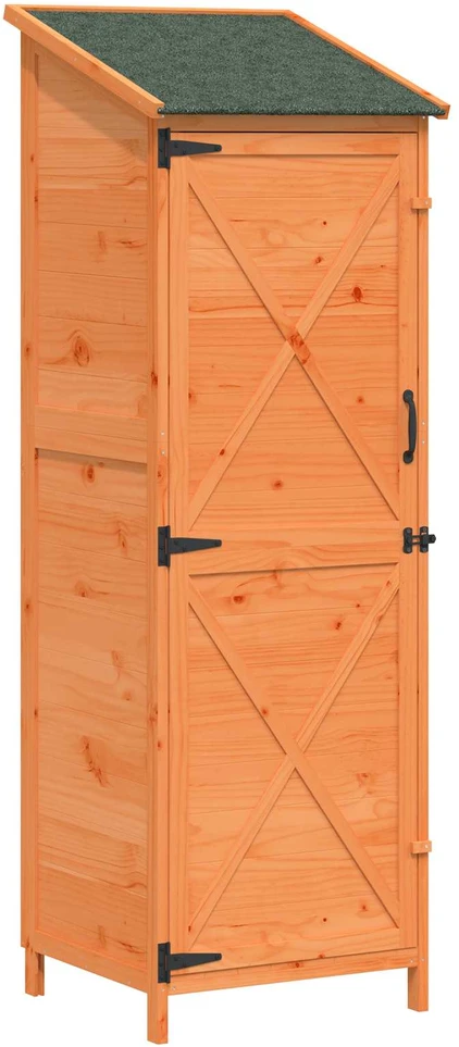 Sodo Sandėlys Ruda 59,5 x 56 x 176,5 cm Kietasis pušinis medis
