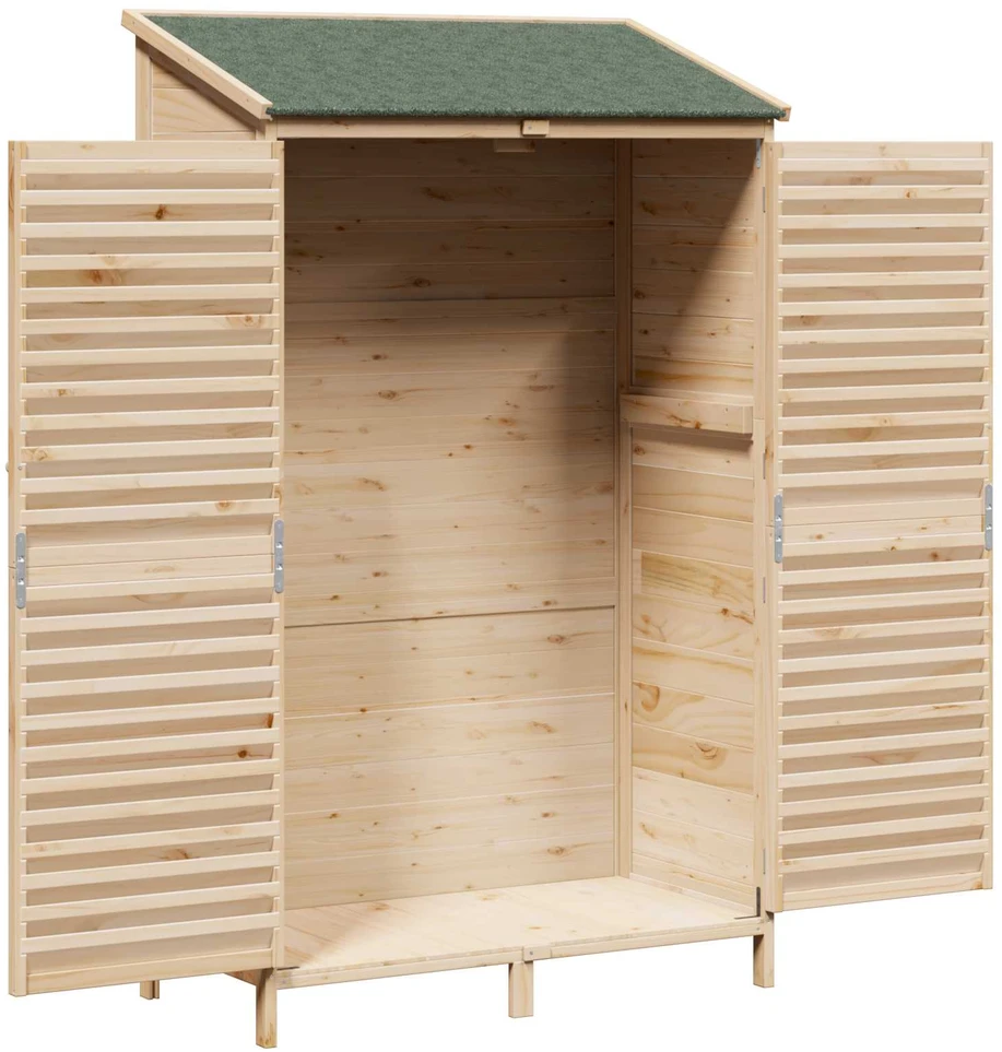 Sodo Sandėlys su stogu su saugykla Natūrali 106 x 56 x 176,5 cm