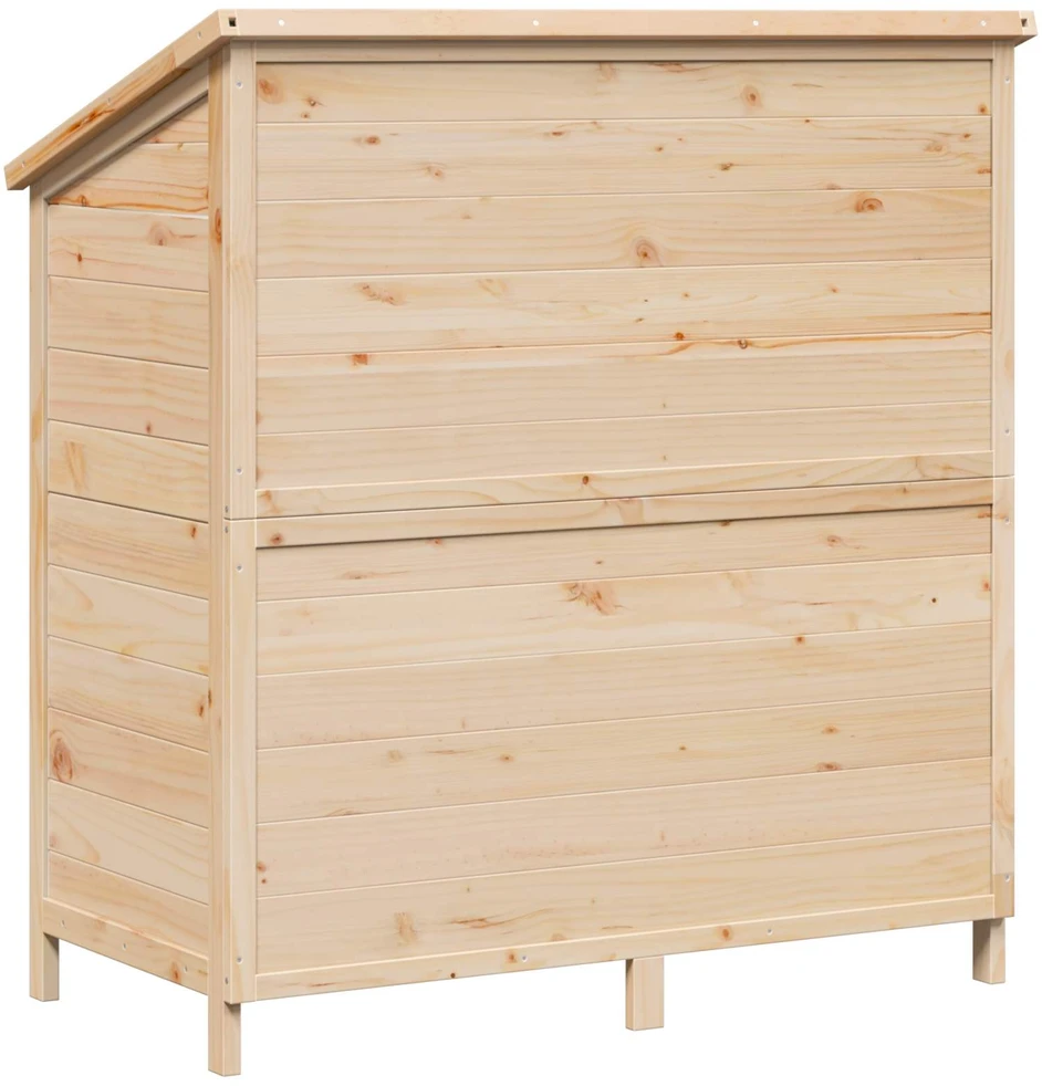 Sodo Sandėlys su stogu su saugykla Natūrali 106 x 56 x 113,5 cm