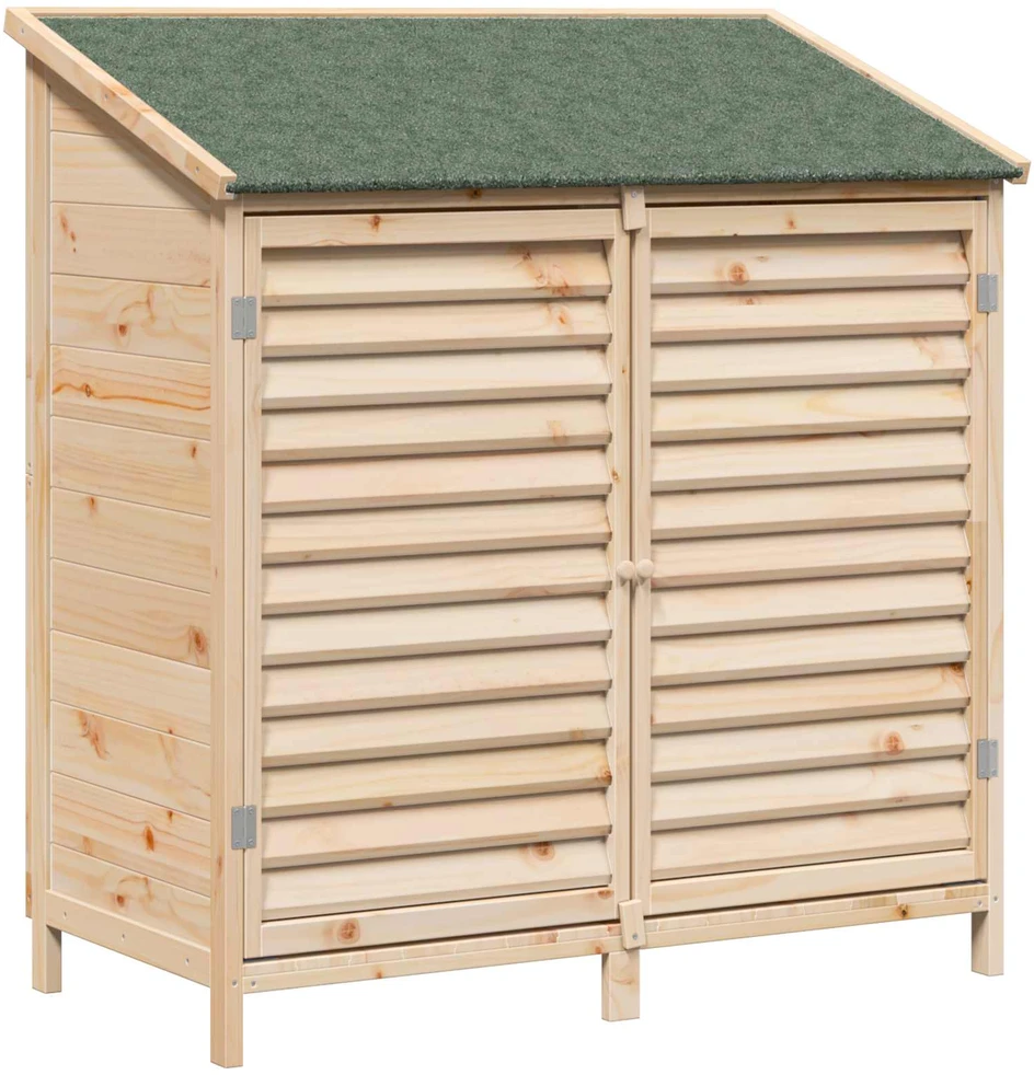 Sodo Sandėlys su stogu su saugykla Natūrali 106 x 56 x 113,5 cm
