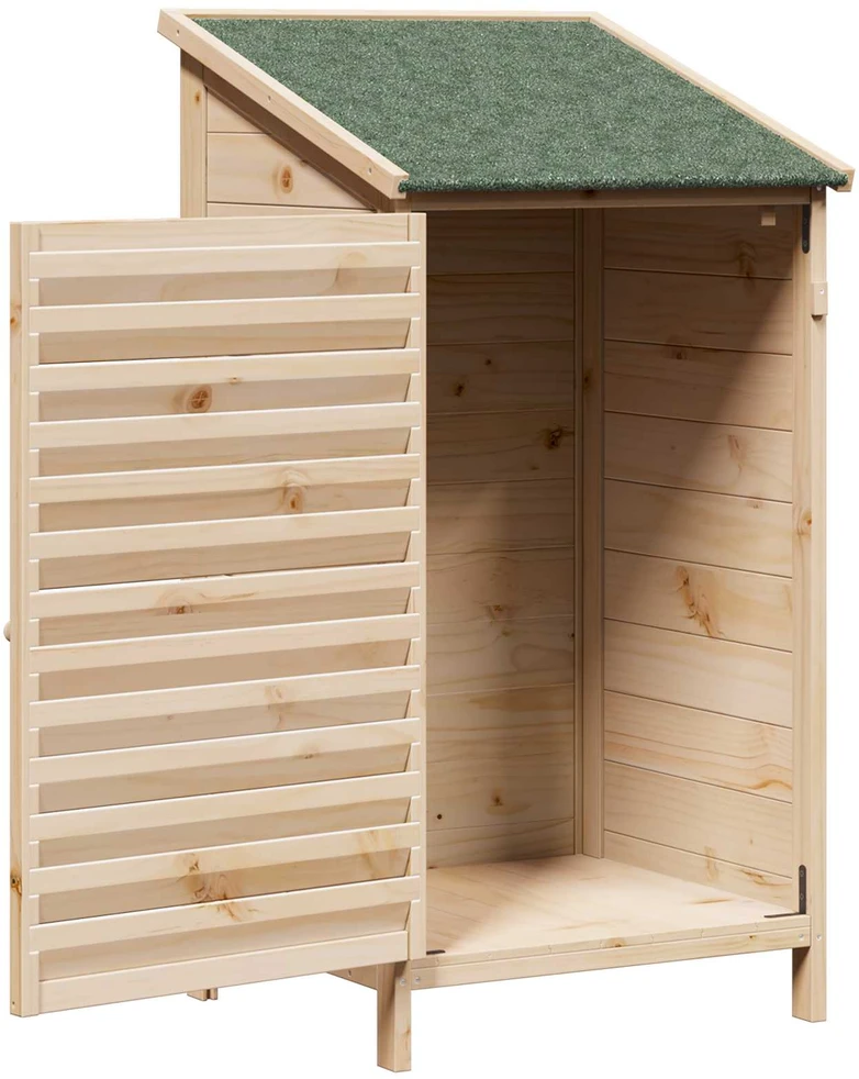 Sodo Sandėlys su stogu su saugykla Natūrali 59 x 56 x 113,5 cm