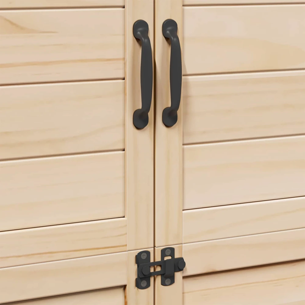 Sodo Sandėlys su stogu su saugykla Natūrali 106,5 x 56 x 176 cm