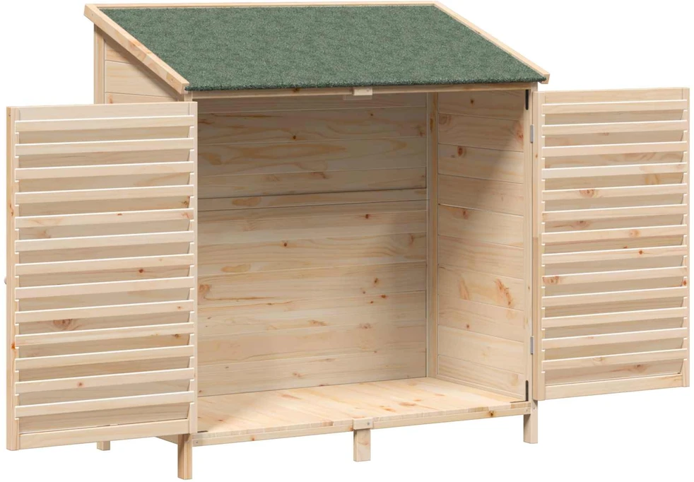 Sodo Sandėlys su stogu su saugykla Natūrali 106 x 56 x 113,5 cm