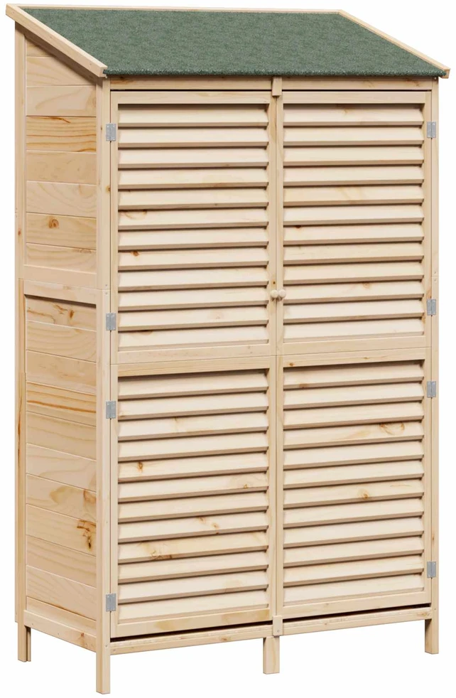 Sodo Sandėlys su stogu su saugykla Natūrali 106 x 56 x 176,5 cm