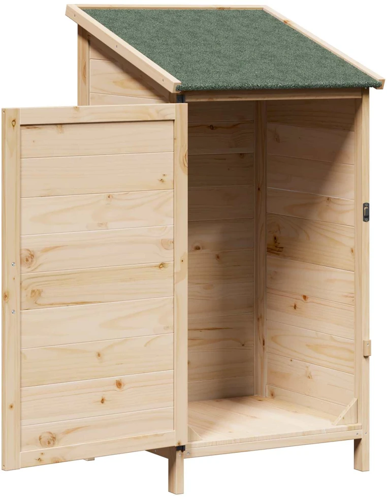 Sodo Sandėlys su stogu su saugykla Natūrali 59 x 56 x 113,5 cm