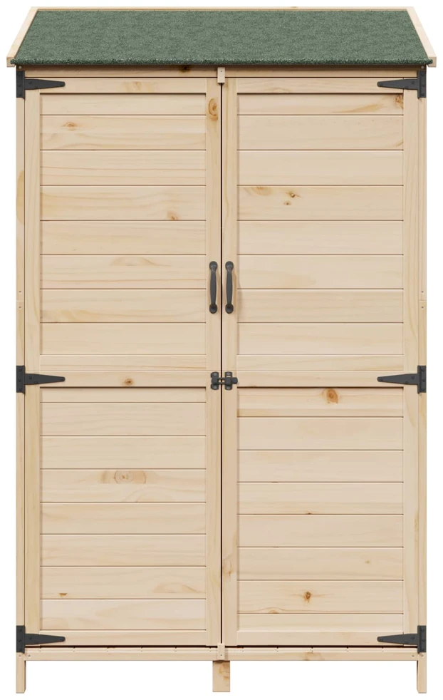 Sodo Sandėlys su stogu su saugykla Natūrali 106,5 x 56 x 176 cm