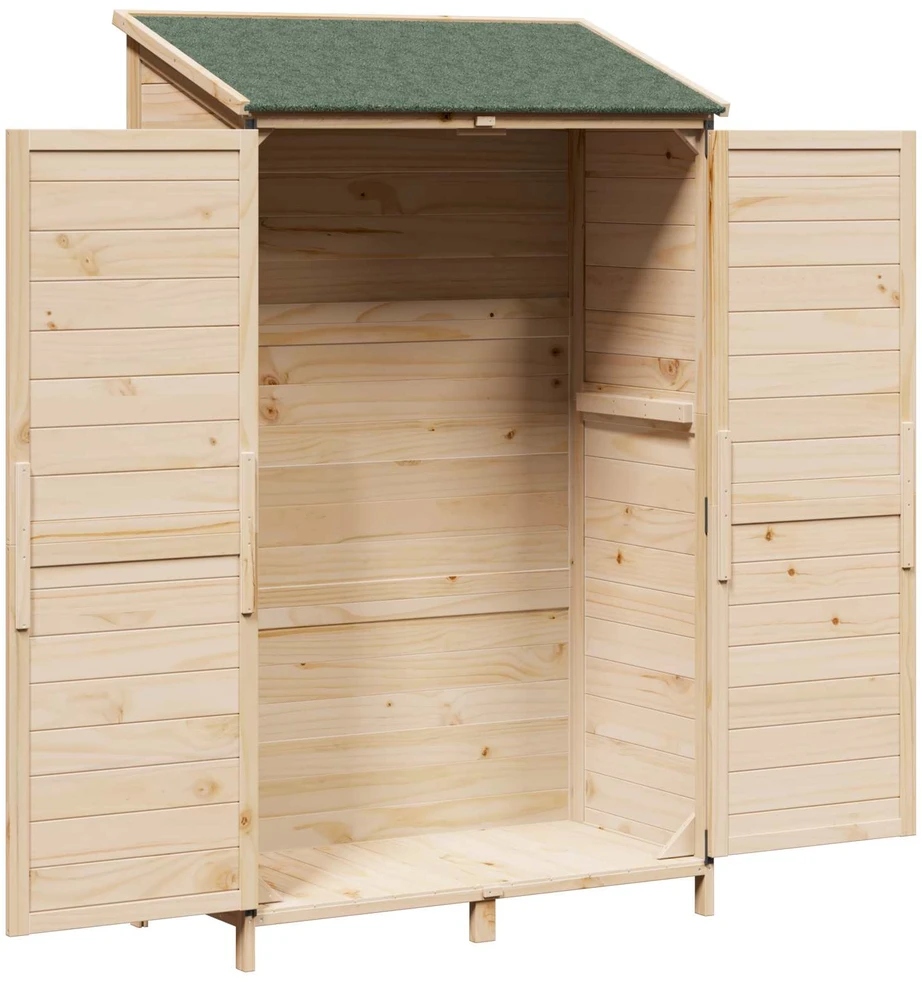 Sodo Sandėlys su stogu su saugykla Natūrali 106,5 x 56 x 176 cm