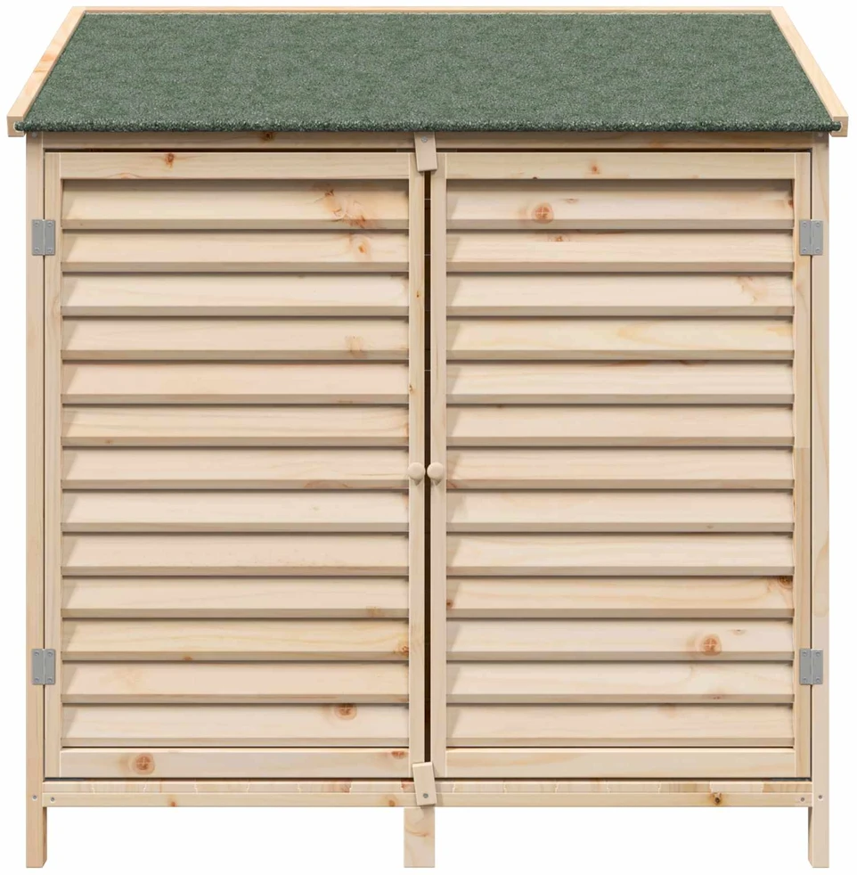 Sodo Sandėlys su stogu su saugykla Natūrali 106 x 56 x 113,5 cm