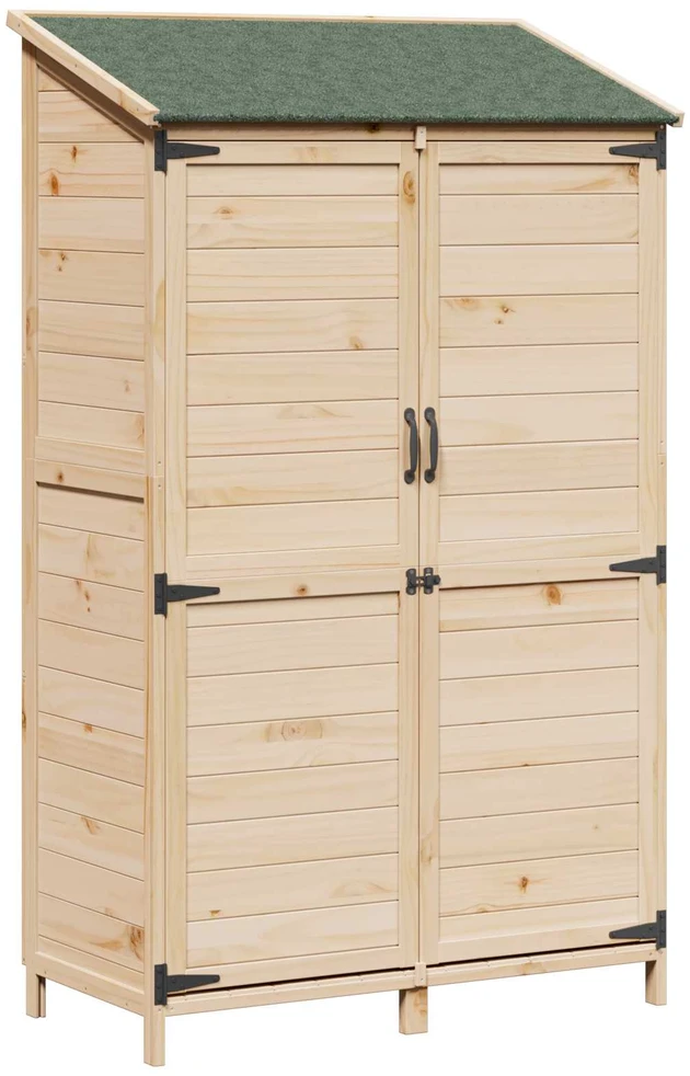 Sodo Sandėlys su stogu su saugykla Natūrali 106,5 x 56 x 176 cm