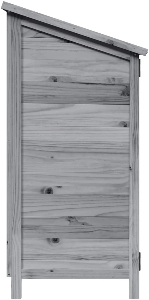 Sodo Sandėlys su stogu su saugykla Pilka 106,5 x 56 x 113,5 cm