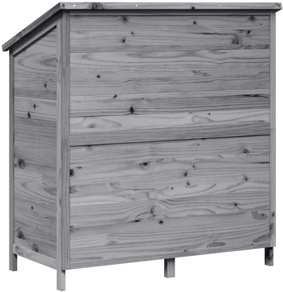 Sodo Sandėlys su stogu su saugykla Pilka 106,5 x 56 x 113,5 cm