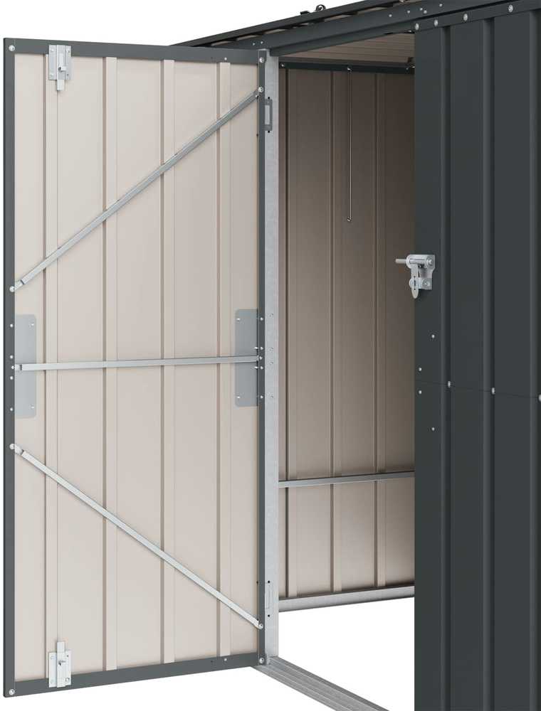 Sodo saugojimo dėžė Juoda 214 x 82 x 132 cm Plienas