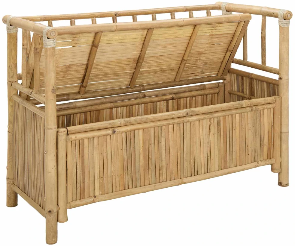 Sodo Saugojimo Suolas 110 x 47 x 80 cm Bambukas Natūrali