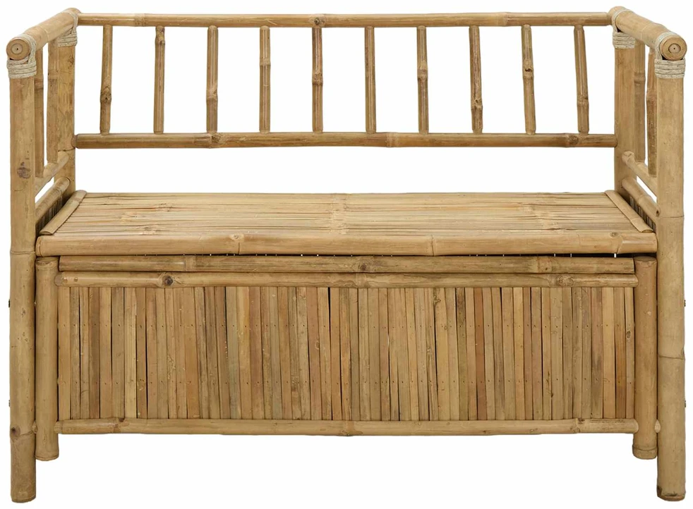 Sodo Saugojimo Suolas 110 x 47 x 80 cm Bambukas Natūrali