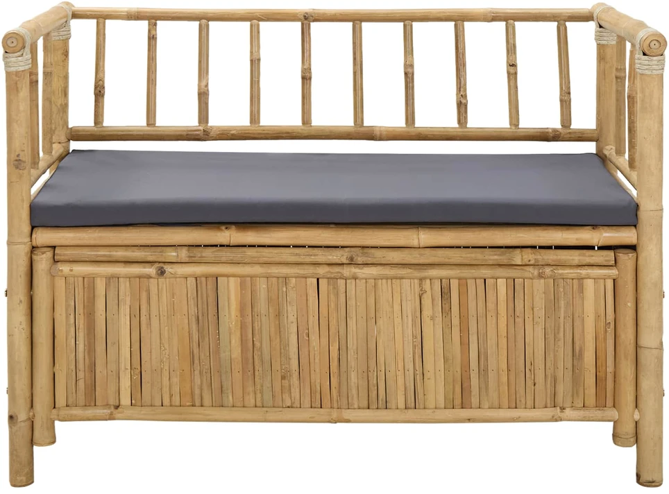 Sodo Saugojimo Suolas 110 x 47 x 80 cm Bambukas Natūrali