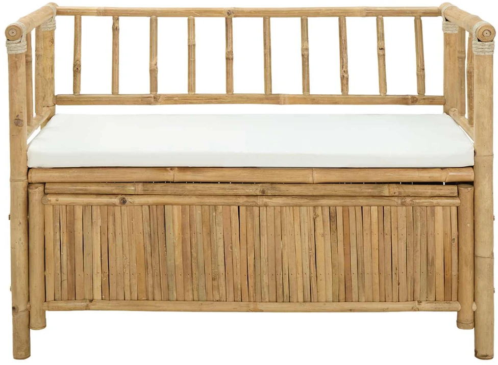 Sodo Saugojimo Suolas 110 x 47 x 80 cm Bambukas Natūrali