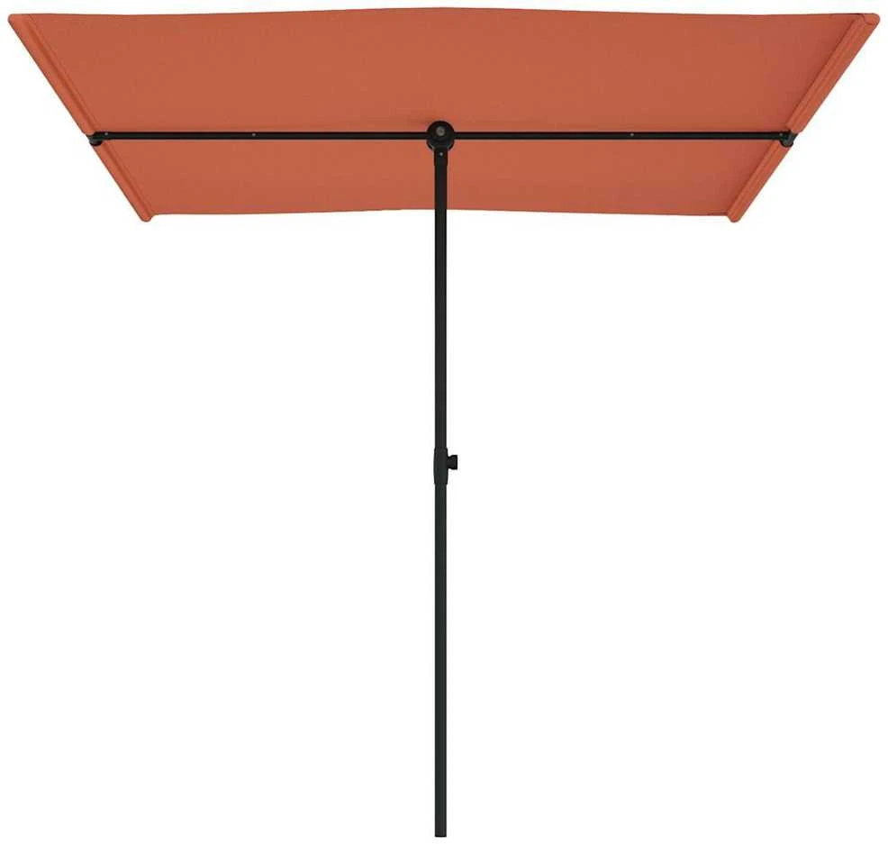 Sodo skėtis nuo saulės su aliuminio stulpu, terakota, 2x1,5m