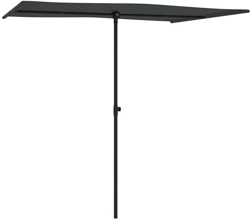 Sodo skėtis nuo saulės su aliuminio stulpu, antracito, 2x1,5m