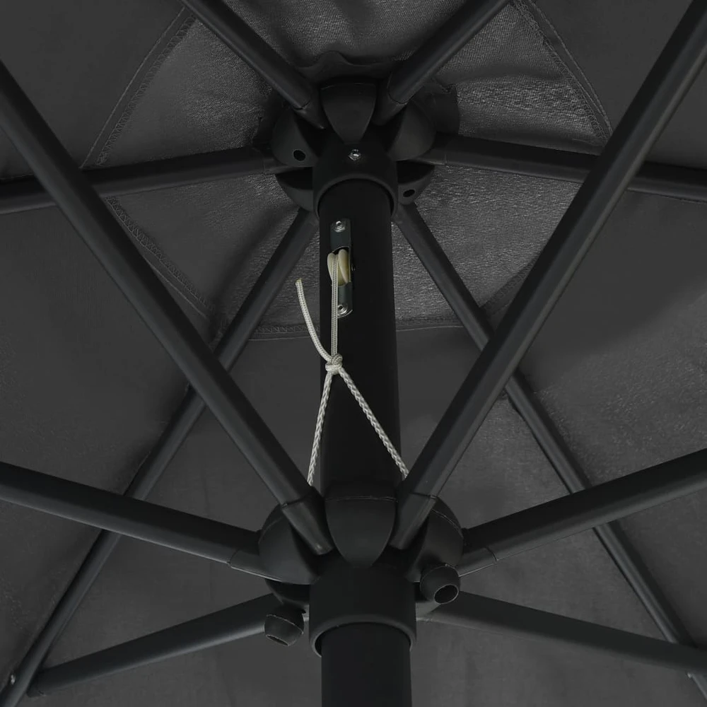 Sodo skėtis su aliuminio stulpu, antracito, 270x246cm
