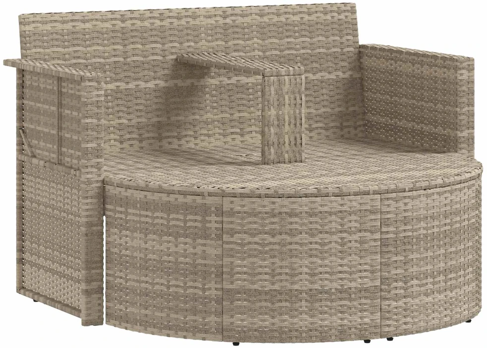 Sodo sofa 8 pcs Šviesiai pilka ir tamsiai pilka poliratanas