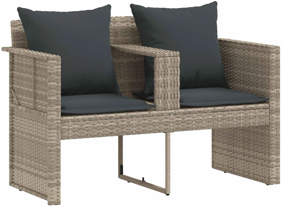 Sodo sofa 8 pcs Šviesiai pilka ir tamsiai pilka poliratanas