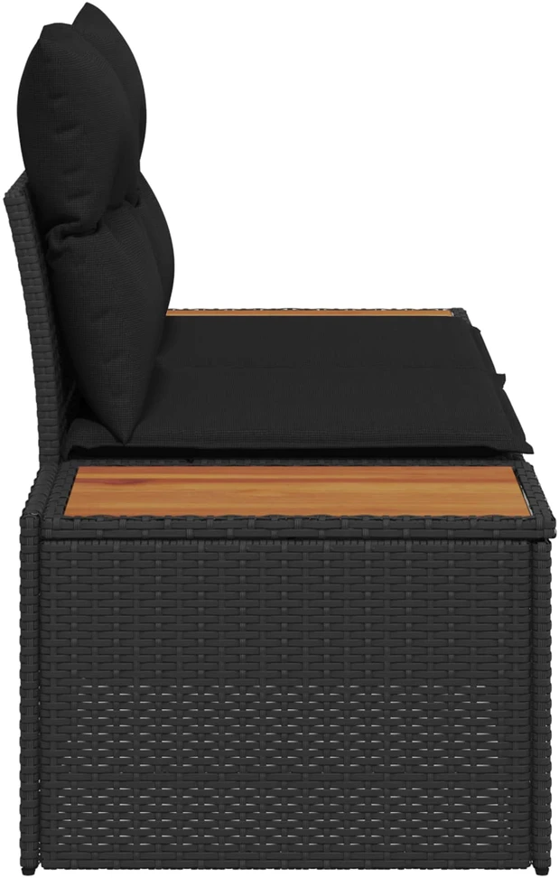 Sodo sofa Juoda 184 x 62 x 85cm poliratanas