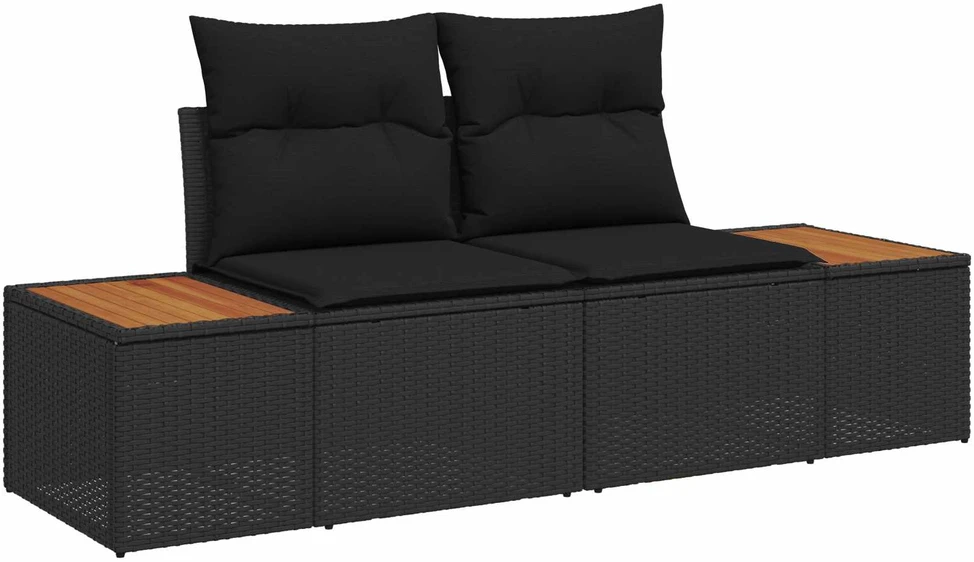 Sodo sofa Juoda 184 x 62 x 85cm poliratanas