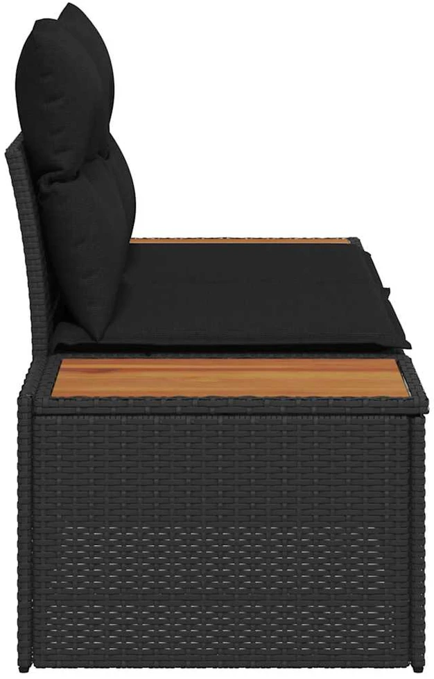 Sodo sofa Juoda 184 x 62 x 85cm poliratanas