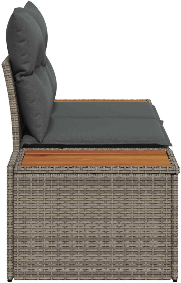 Sodo sofa Pilka 184 x 62 x 85cm poliratanas