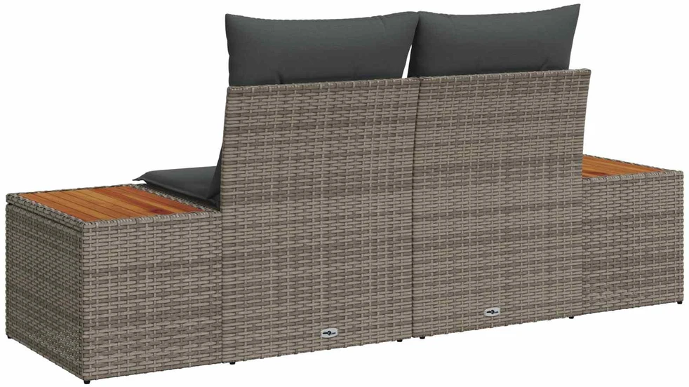 Sodo sofa Pilka 184 x 62 x 85cm poliratanas