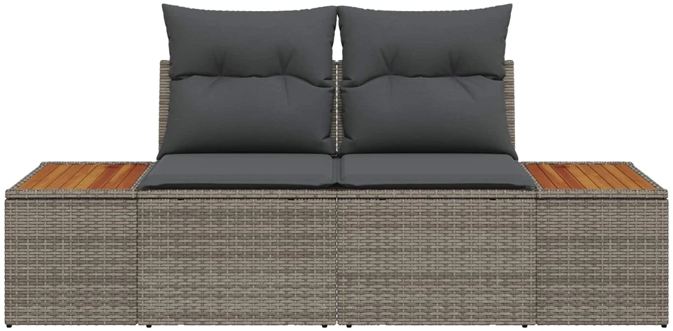 Sodo sofa Pilka 184 x 62 x 85cm poliratanas