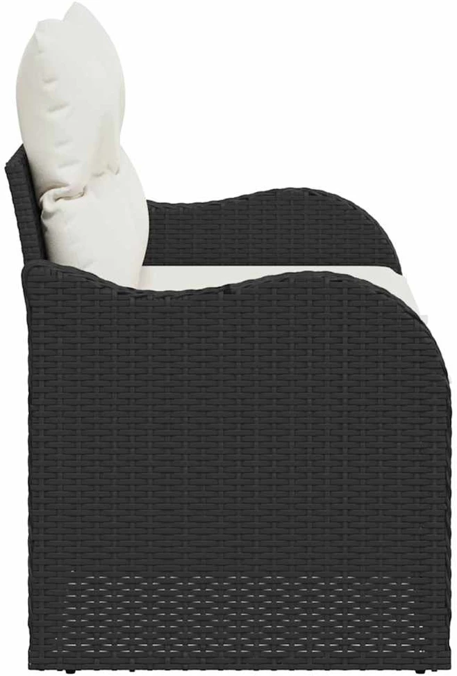 Sodo sofa su pagalve Juoda 121 x 62 x 69cm poliratanas